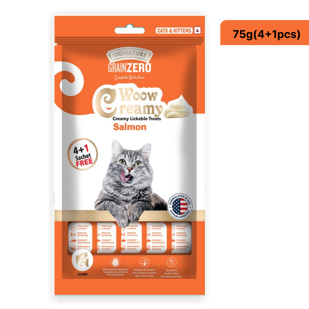 Signature Grain Zero Salmon Lickable Creamy Cat Treats