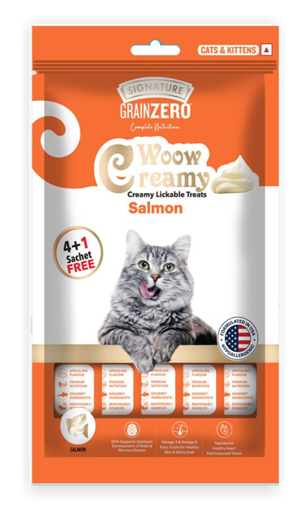 Signature Grain Zero Salmon Lickable Creamy Cat Treats