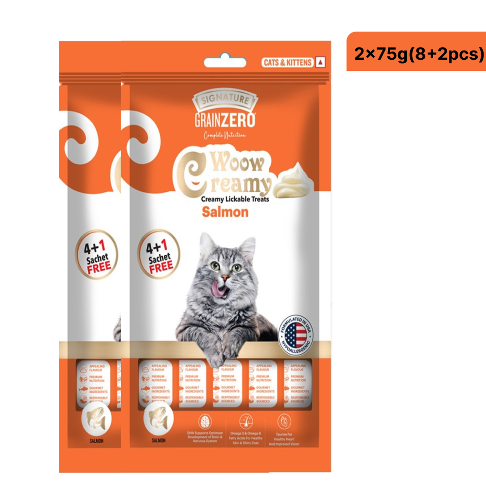 Signature Grain Zero Salmon Lickable Creamy Cat Treats