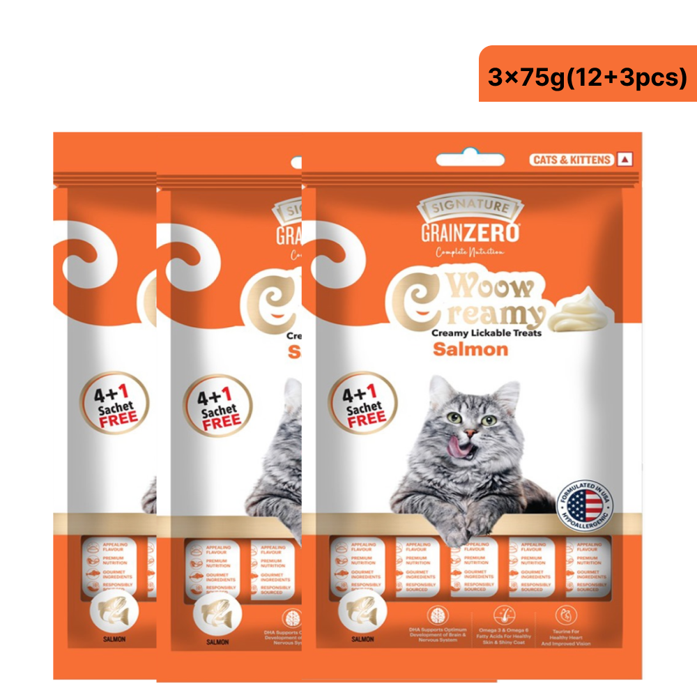 Signature Grain Zero Salmon Lickable Creamy Cat Treats