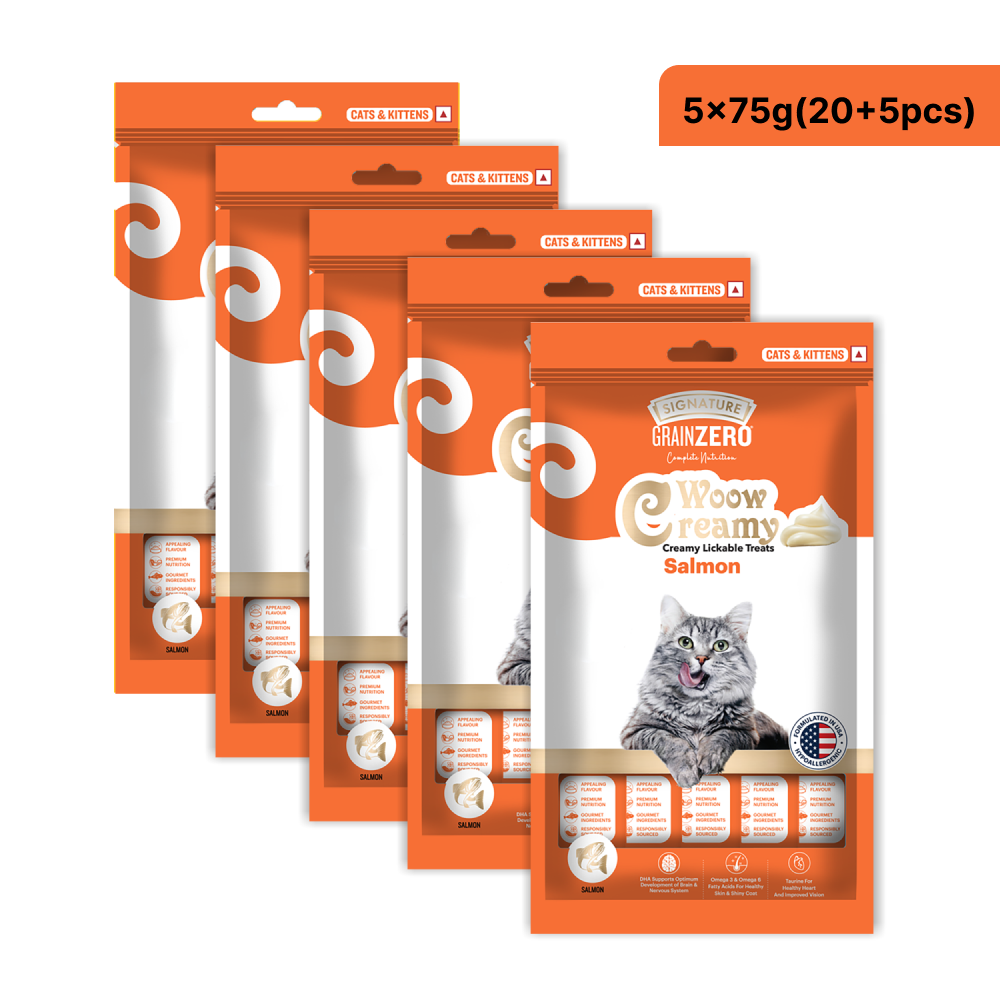 Signature Grain Zero Salmon Lickable Creamy Cat Treats