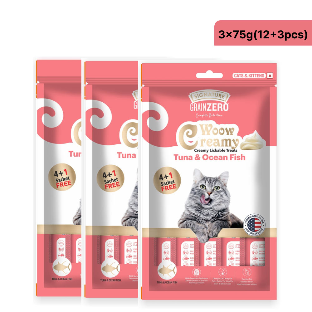 Signature Grain Zero Tuna and Ocean Fish Lickable Creamy Cat Treats