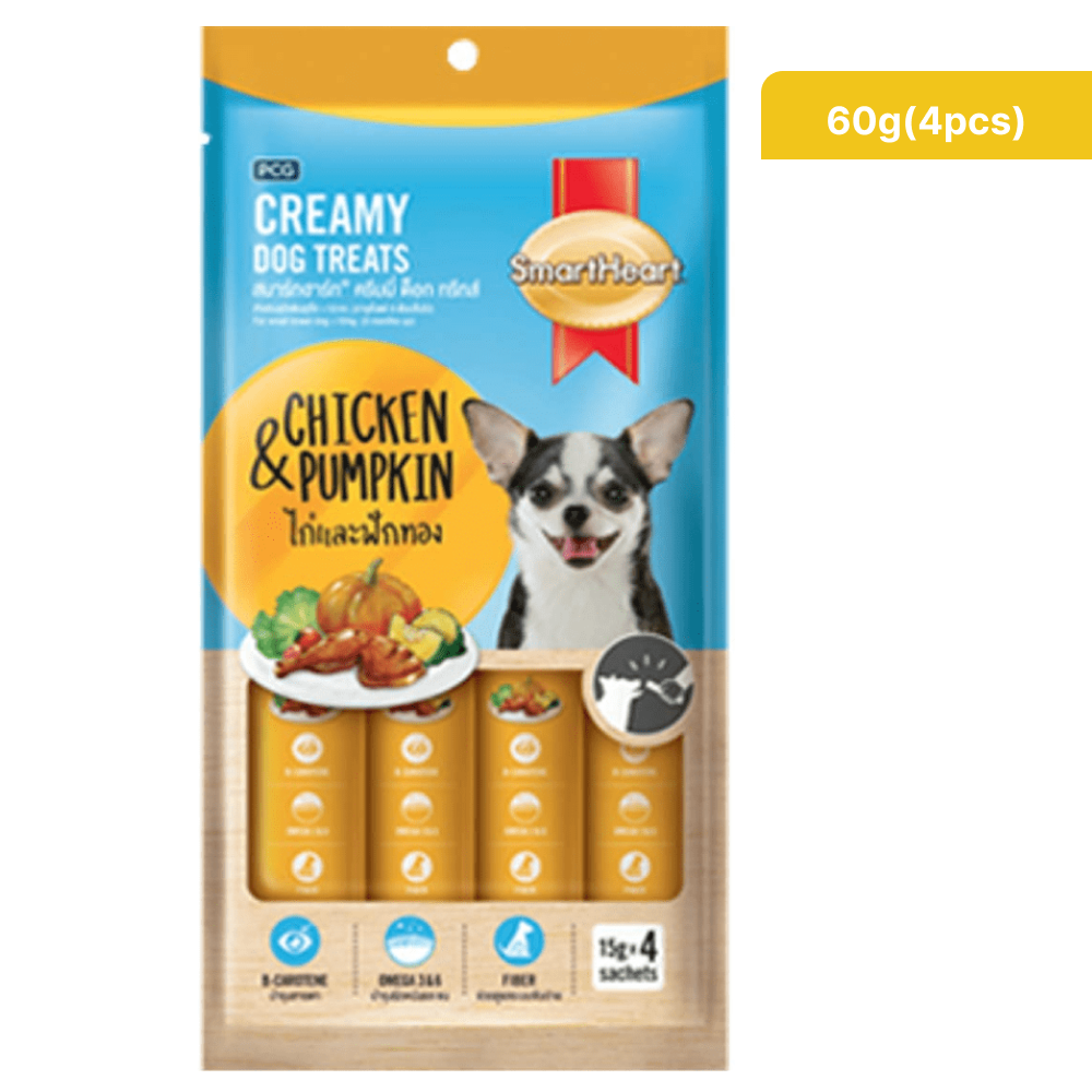 SmartHeart Chicken & Pumpkin Dog Creamy Treat Dog Treats + Others Smartheart 60g(4pcs)