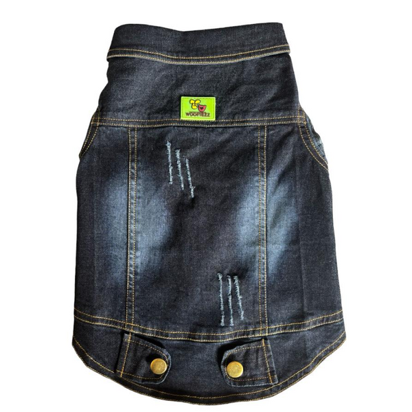 Woofiezz Denim Jackets for Dogs and Cats (Blue)