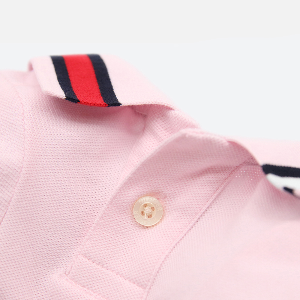 Tommy Hilfiger Flag Collar and Cluff Polo Tshirt for Dogs (Light Pink)