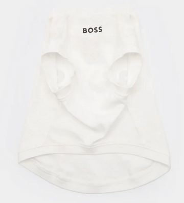 Boss Graphic Tshirt for Dogs (Bright White)