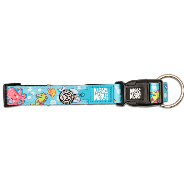 Max and Molly Blue Ocean Smart ID Collar for Dogs (Blue)