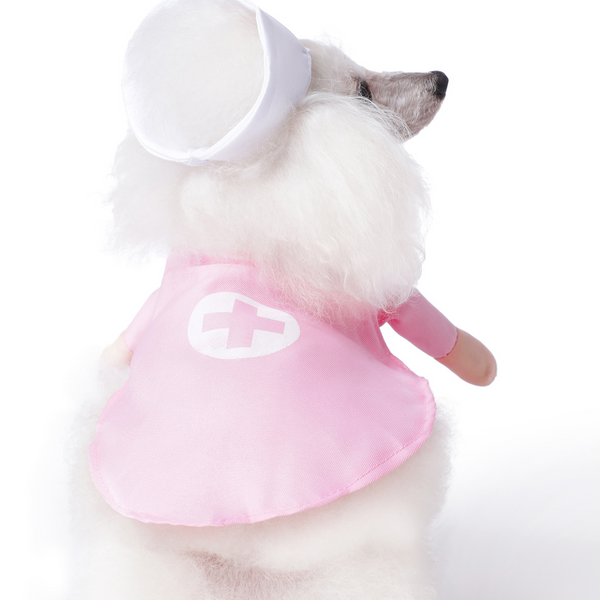 The Happy Lots Nurse Pet Costume for Dogs (Pink)