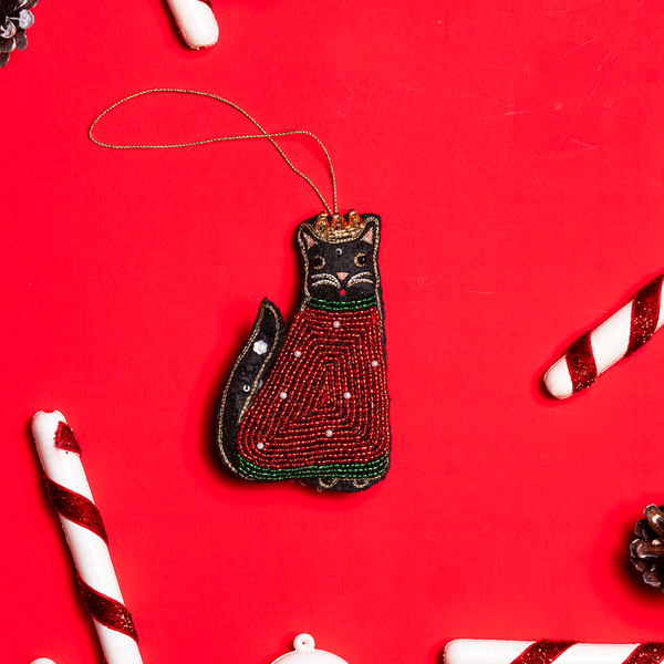 Furry Tales Raja in Red Cat Handcrafted Charm