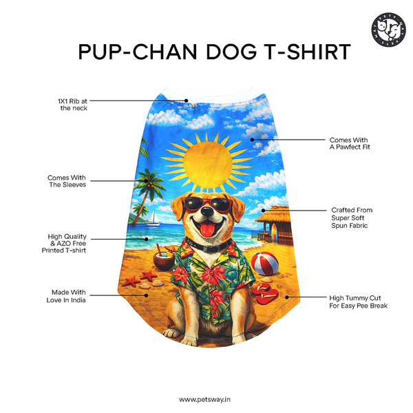 Pets Way Vacation Tshirt for Dogs