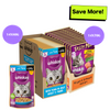 Whiskas Tuna in Jelly Meal and Chicken With Salmon Wakame Seaweed in Gravy Tasty Mix Adult Cat Wet Food Combo Exclusive Combo Whiskas 14x80g + 14x70g
