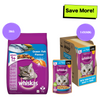 Whiskas Ocean Fish and Tuna in Jelly Meal Adult Cat Wet and Dry Food Combo Cats- Dry food Whiskas 3kg + 14x80g