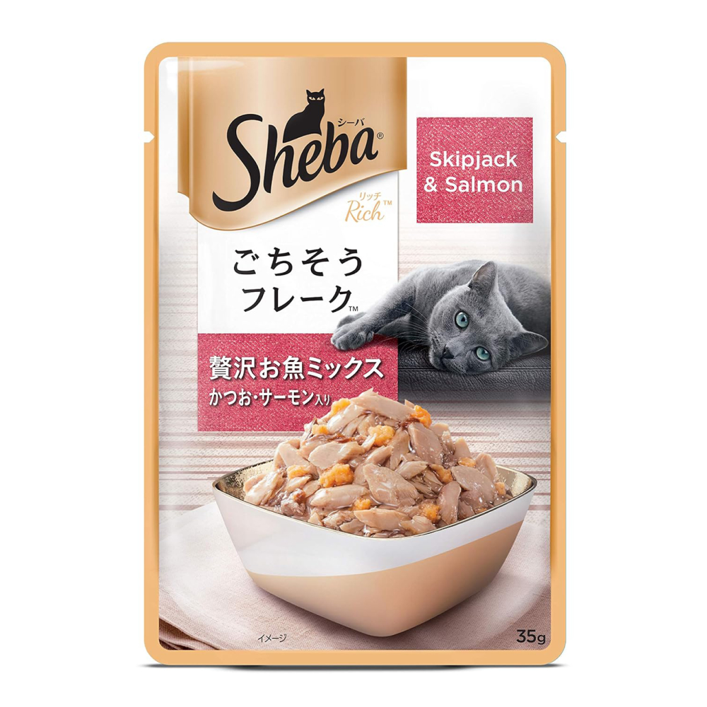 Sheba Skipjack & Salmon Fish Mix Cat Wet Food