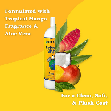 EarthBath 2 in 1 Conditioning Shampoo Mango Tango Long Coat for Dogs and Cats