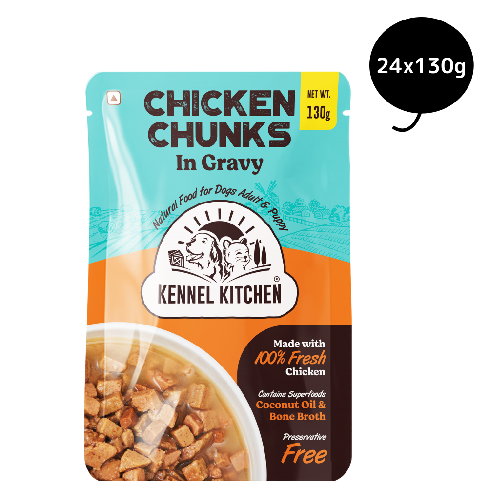 Kennel Kitchen Chicken Chunks in Gravy Puppy & Adult Dog Wet Food (All Life Stage)