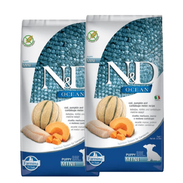 Farmina N&D Ocean Codfish Pumpkin & Cantaloupe Melon Puppy Mini Dry Food
