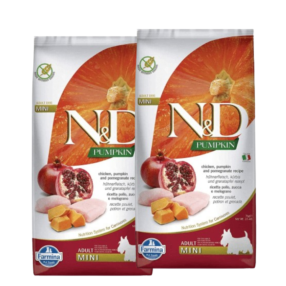 Farmina N&D Pumpkin Chicken & Pomegranate Grain Free Adult Mini Dog Dry Food