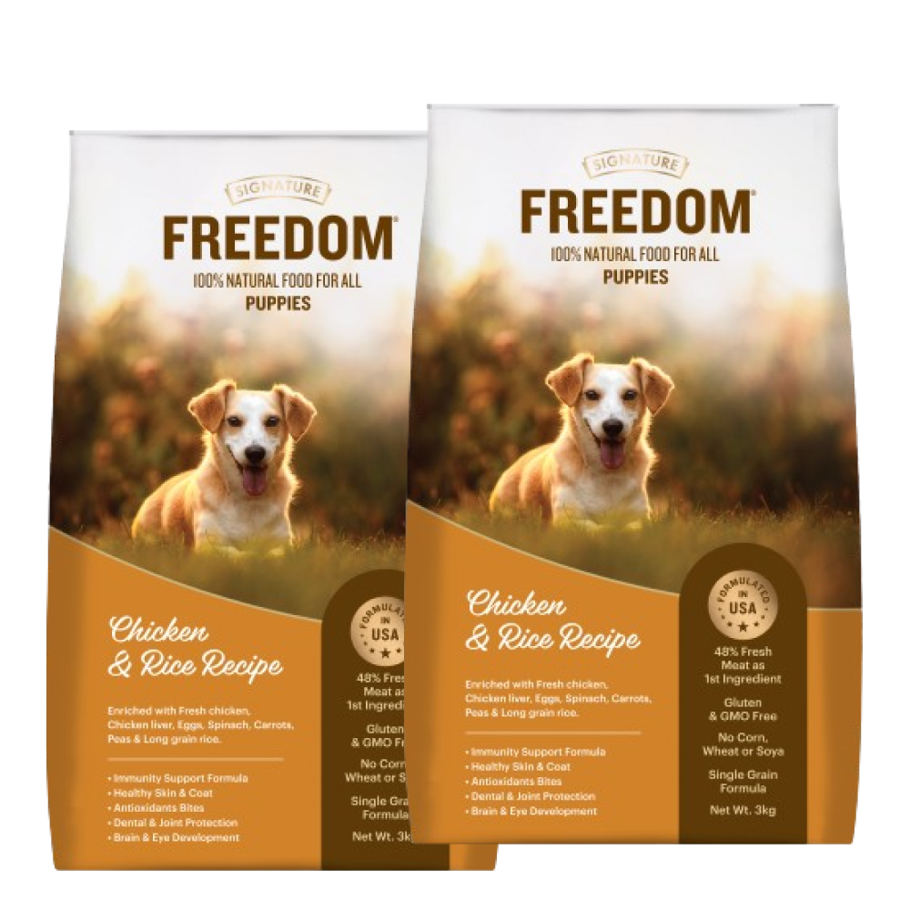 Signature Freedom Chicken and Rice Recipe Puppy Dog Dry Food