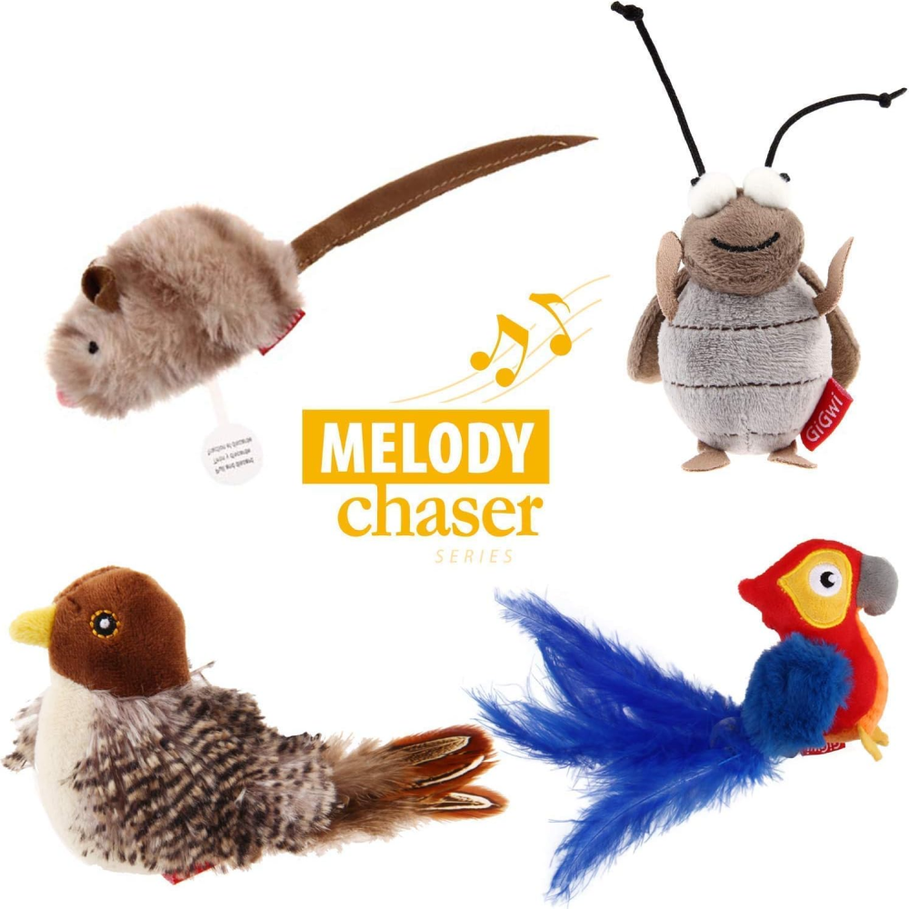 GiGwi Melody Chaser with Motion Activated Sound Chip Mouse Toy for Cats