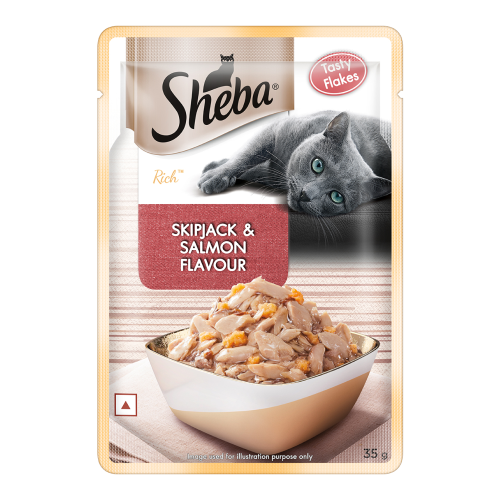 Sheba Skipjack & Salmon Fish Mix Cat Wet Food