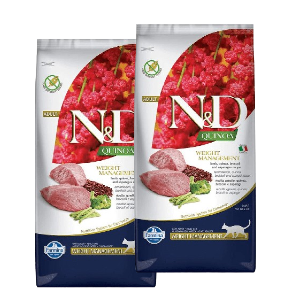 Farmina N&D Quinoa and Lamb Grain Free Weight Management Adult Cat Dry Food