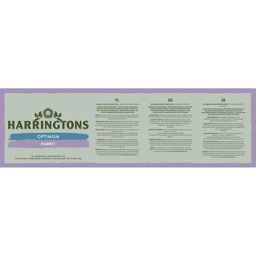 Harringtons Small Animal Optimum Rabbit Food