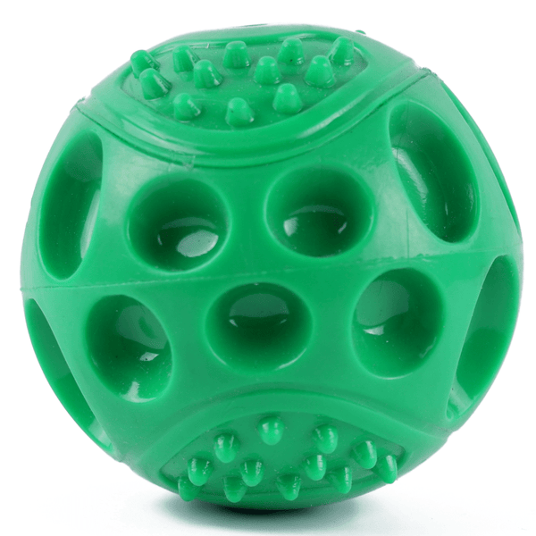 Goofy Tails Hard Squeaky Rubber Ball Toy and Dogsee Veda Shed Control Coconut Oil Shampoo for Dogs Combo