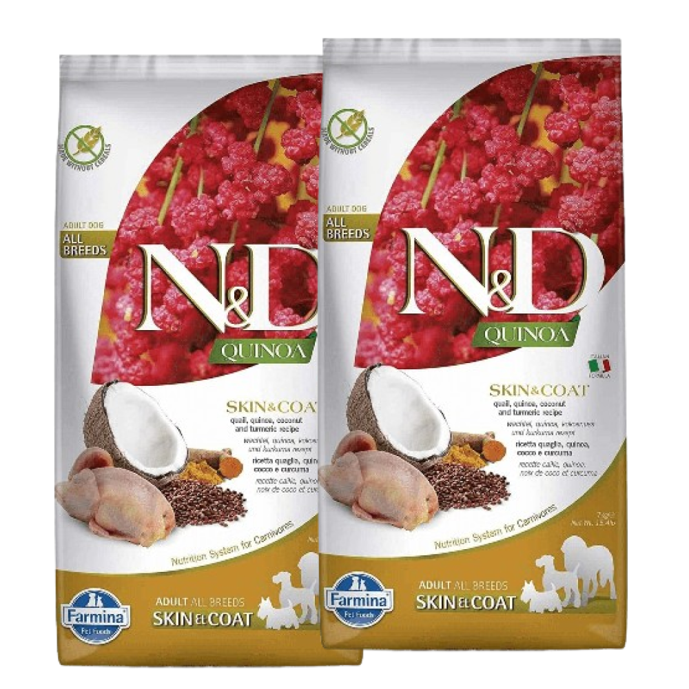 Farmina N&D Quinoa Quail Coconut & Turmeric Skin & Coat All Breed Dog Dry Food