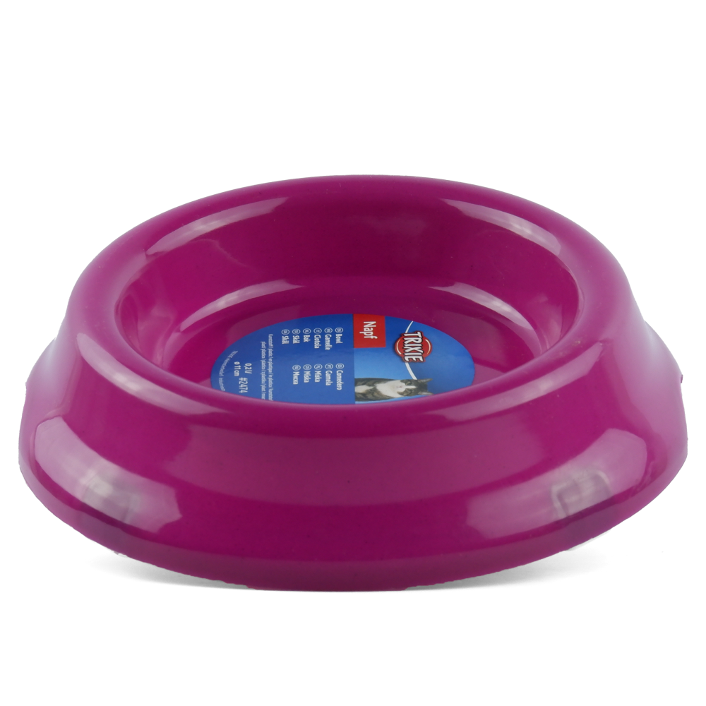 Trixie Non Slip Plastic Bowl for Cats (Purple)