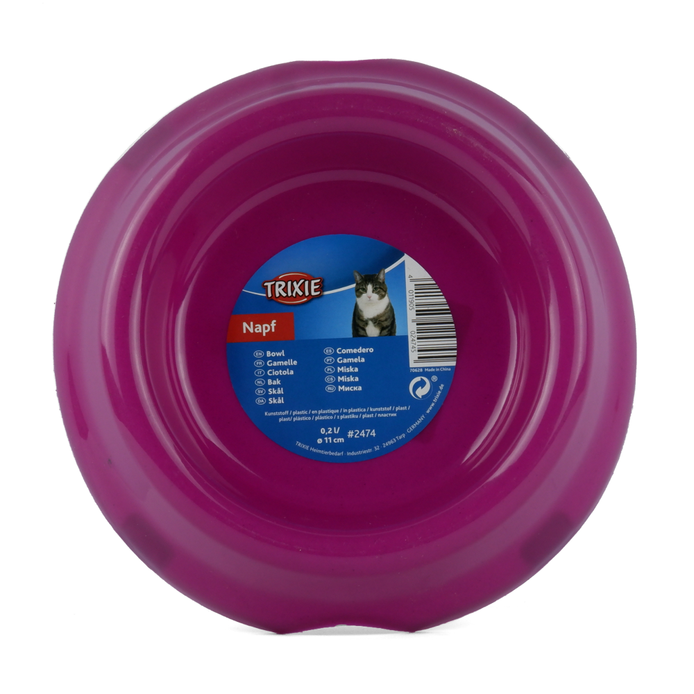 Trixie Non Slip Plastic Bowl for Cats (Purple)