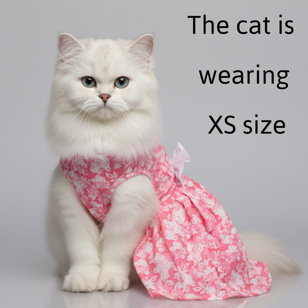 Skatrs Floral Grace Dress for Dogs and Cats (Pink)