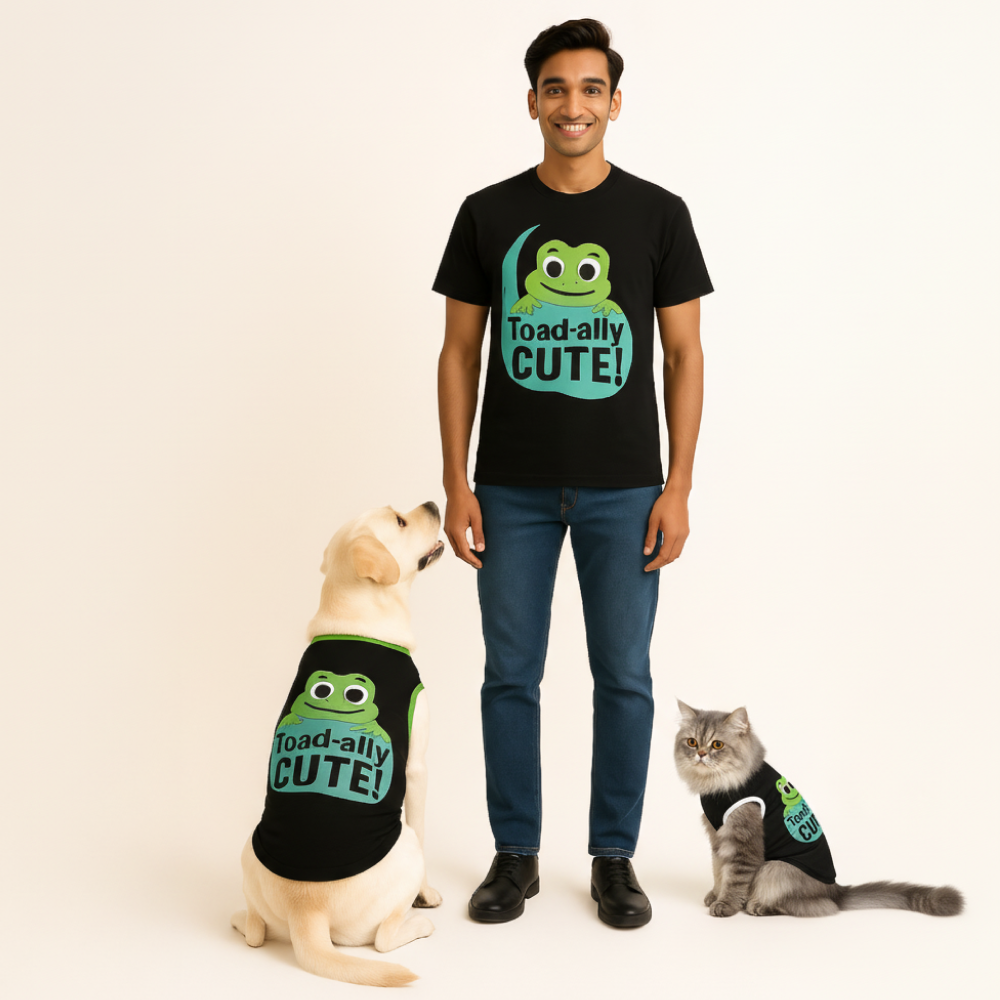 Toadly Cute Cotton T Shirt for Men and Women Pet Parent-Clothing & Accessories Skatrs