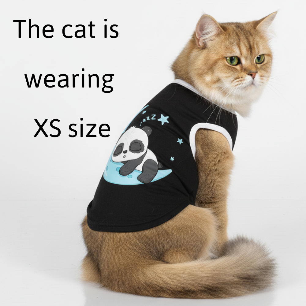 Skatrs Sleeping Panda Cotton T shirt for Dogs and Cats Both-Clothing & Accessories Skatrs