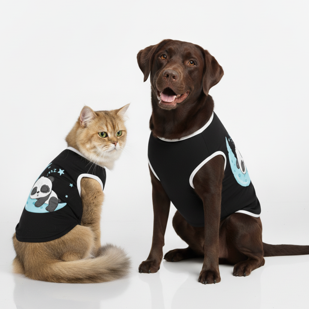 Skatrs Sleeping Panda Cotton T shirt for Dogs and Cats (Limited Stocks) Both-Clothing & Accessories Skatrs 3XL