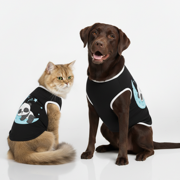 Skatrs Sleeping Panda Cotton T shirt for Dogs and Cats (Limited Stocks)