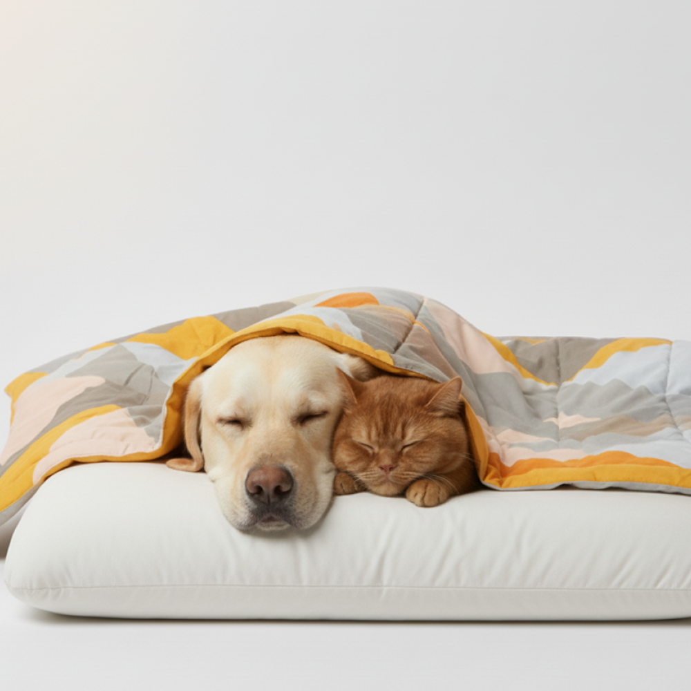 Skatrs Sunshine Snuggle Blanket for Dogs & Cats (Yellow) Both-Bedding, Mats & Travel Supplies Skatrs