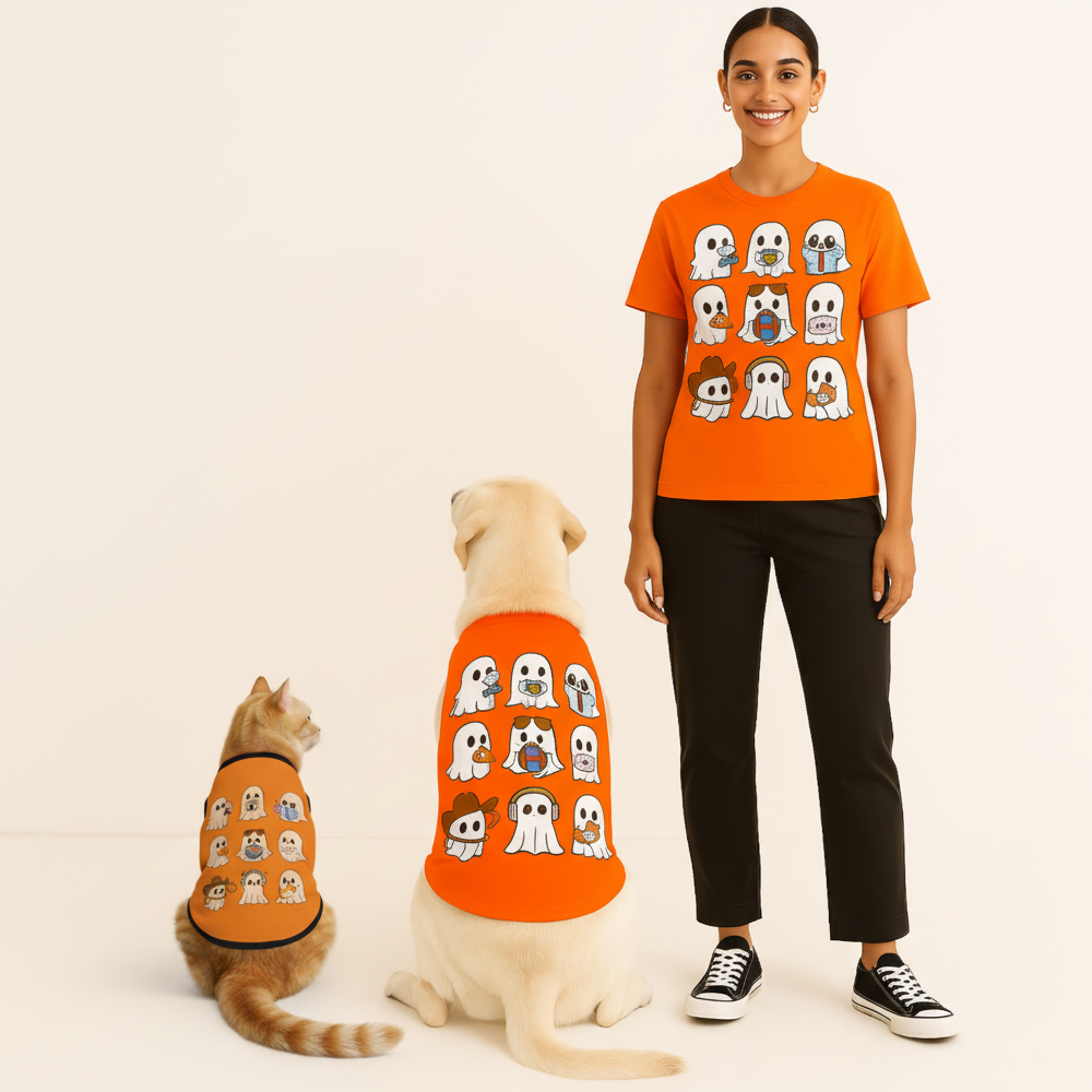 Peekaboo Cotton T Shirt for Men and Women Pet Parent-Clothing & Accessories Skatrs