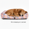 Skatrs Floral Bed for Dogs & Cats (Pink/Blue) Both-Bedding, Mats & Travel Supplies Skatrs