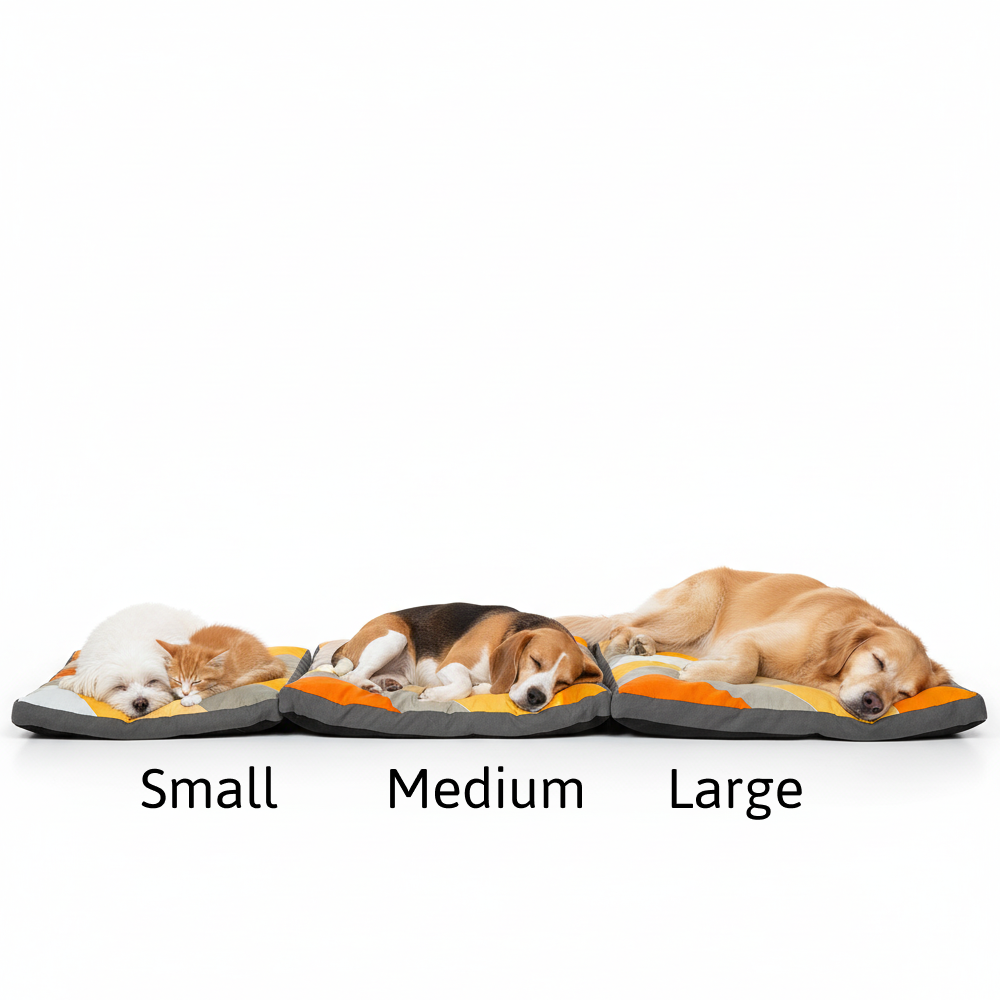 Skatrs Sunshine Snuggle Flat Bed for Dogs & Cats (Yellow) Both-Bedding, Mats & Travel Supplies Skatrs