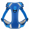 Skatrs Fully Padded Comfort Electric Reflective Harness for Dogs & Cats (Blue) Both-Collar, Leashes, harnesses Skatrs
