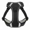 Skatrs Fully Padded Comfort Midnight Reflective Harness for Dogs & Cats (Black) Both-Collar, Leashes, harnesses Skatrs
