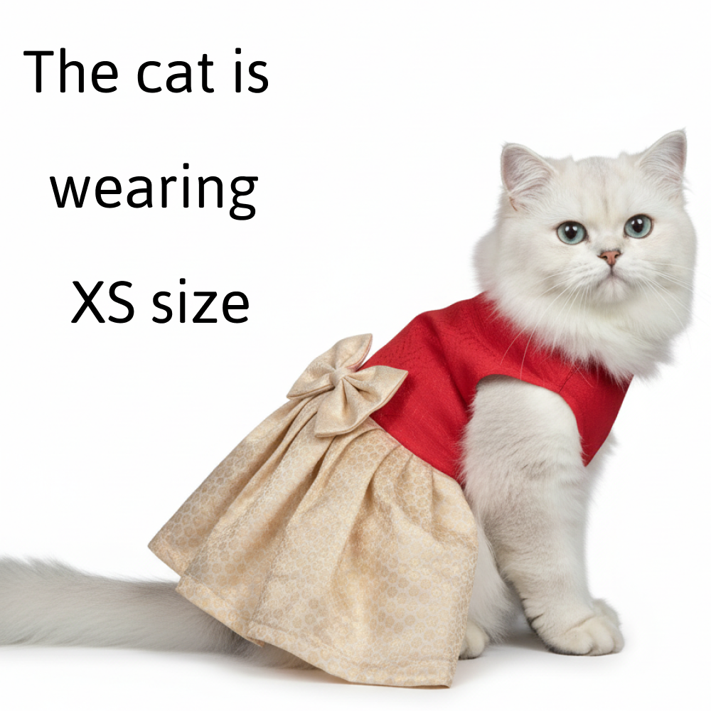 Skatrs Heritage Dress for Dogs and Cats (Maroon and Off White) Both-Clothing & Accessories Skatrs