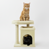 Skatrs Scratching Post Activity Tree Condo, Fur Fabric for Cats (Beige) Cats-Toys Skatrs 3.5ft