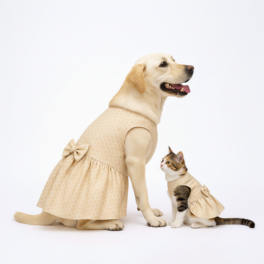 Skatrs Heritage Dress for Dogs and Cats (Off White) Both-Clothing & Accessories Skatrs XL