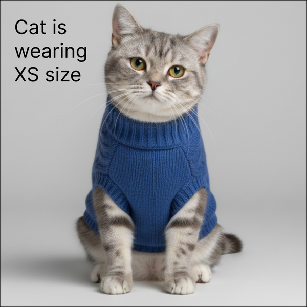 Skatrs Blue Sweater For Dogs and Cats