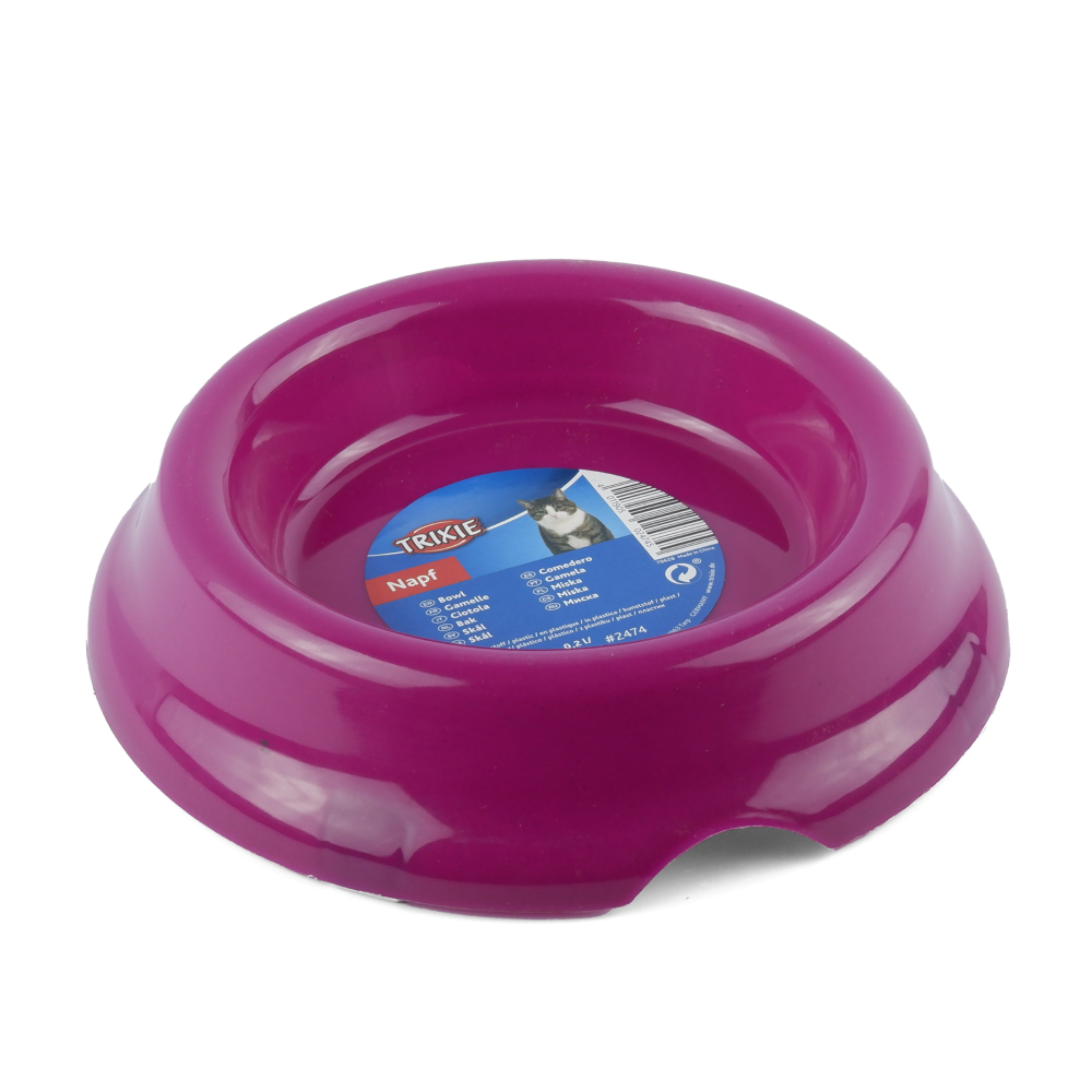 Trixie Non Slip Plastic Bowl for Cats (Purple)