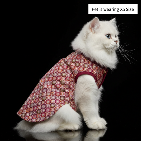 Skatrs Burgundy Regal Ensembl Festive Grace Sherwani for Dogs and Cats