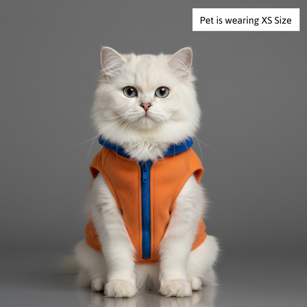 Skatrs Sunset Splash In-Style Hoodie For Dogs and Cats (Orange & Blue)