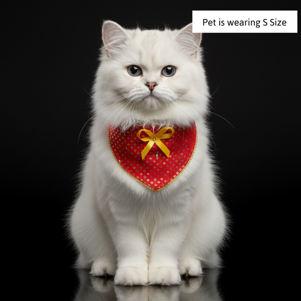 Skatrs Ethnic Bandana for Cats and Dogs (Red)