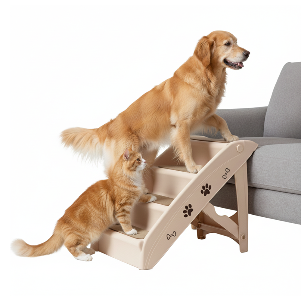Skatrs 4 Step Easy Access Pet Stairs for Dogs & Cats Both-Toys Skatrs